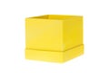 Yellow Birthday Gift Box isolated