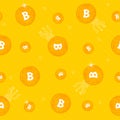 Yellow bitcoin pattern