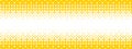 Yellow bitmap gradient texture. Fading pixelated 8 bit gradation pattern. Repeating dither halftone background. Raster Royalty Free Stock Photo