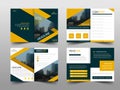 Yellow black abstract annual report Brochure design template vector. Business Flyers infographic magazine poster.Abstract layout