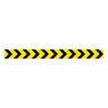 Yellow and black alert stripe icon. Barricade construction tape.