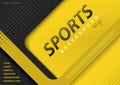 Yellow-Black Background in Sport Design Style Royalty Free Stock Photo