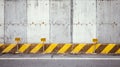 Yellow and Black Barricade Along Roadside