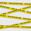 Yellow And Black Barricade Construction Tape. Police Warning Line. Brightly Colored Danger or Hazard Stripe. Vector