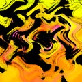 Yellow and black bstract digital modern art background