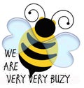 Yellow and black bumble bee illustration Royalty Free Stock Photo