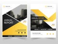 Yellow black business Brochure Leaflet Flyer annual report template design, book cover layout design Royalty Free Stock Photo