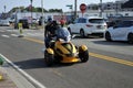 Yellow and Black Can-AM Motorcycle.