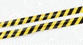 Yellow and Black Caution Tape Stripes Royalty Free Stock Photo