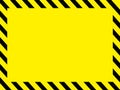 Yellow Black Caution Warning with yellow background Royalty Free Stock Photo