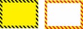 Yellow Black Caution Warning and yellow red blank Warning Royalty Free Stock Photo
