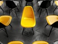 Yellow and Black Chairs Circle Royalty Free Stock Photo