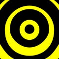 yellow and black concentric bulls eye target