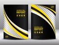 Yellow and black Cover template, cover annual report, cover design business brochure flyer, magazine covers, book cover