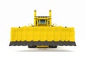 Yellow black crawler tractor with scoop 3d illustration, 3d render