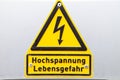 High Voltage Sign