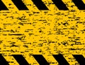 Yellow and black fencing tape. Caution and warning. Stop do not cross. Increased danger