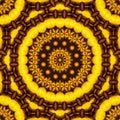 Yellow And Black Floral Seamless Pattern