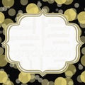 Yellow and Black Graduation Polka Dot Frame Background