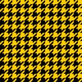 Yellow and black houndstooth seamless pattern