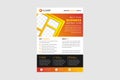 Yellow and black long square modern business brochure Royalty Free Stock Photo