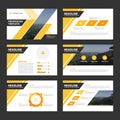 Yellow black presentation templates Infographic elements flat design Royalty Free Stock Photo