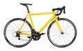 Yellow black racing sport road bike bicycle racer isolated