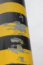 Yellow black road barriers