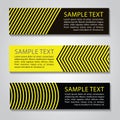 yellow and black straight line banner.Vector corporate design,luxury simple.