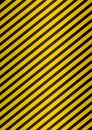 Yellow and black stripes on black perforated background metal Royalty Free Stock Photo