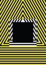 Yellow and black stripes potential danger template Royalty Free Stock Photo