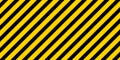 Yellow-black stripes safety background. Danger, caution and hazard pattern. Sign for warning and attention. Backdrop with diagonal Royalty Free Stock Photo