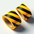 Yellow and black stripes tape