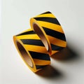 Yellow and black stripes tape