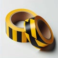 Yellow and black stripes tape