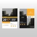 Yellow black Vector annual report Leaflet Brochure Flyer template Royalty Free Stock Photo