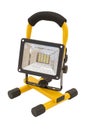 Yellow and black work light on stand Royalty Free Stock Photo