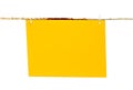 Yellow blank banner