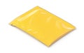 Yellow blank foil packaging sachet bag Royalty Free Stock Photo