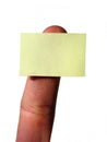 Yellow blank notecard Royalty Free Stock Photo