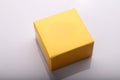 Yellow Blank Paper Box for Food - Burger or Product Packaging Mockup Template Royalty Free Stock Photo