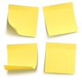 Yellow Blank Sticky Notes Royalty Free Stock Photo