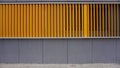 Yellow blind on building facade Royalty Free Stock Photo