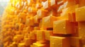 Yellow Block Rotation - Abstract 3D Animation Loop Royalty Free Stock Photo