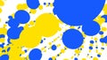 Yellow-blue abstract circles background. Royalty Free Stock Photo