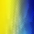 Yellow - blue background of the triangles. mosaic background. Ukrainian flag. eps 10 Royalty Free Stock Photo