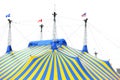 Yellow and Blue Circus Tent Royalty Free Stock Photo