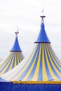 Yellow and Blue Circus Tent Royalty Free Stock Photo