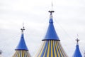 Yellow and Blue Circus Tent Royalty Free Stock Photo