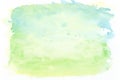 Yellow blue and green watercolor gradient background. Royalty Free Stock Photo